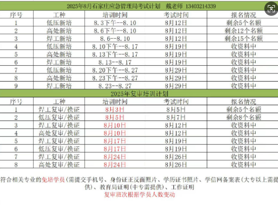石家莊辦理電工證7-10天，流程簡單（官方報名）