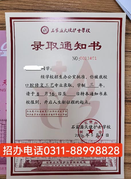 石家莊天使護士學(xué)校分數(shù)線多少
